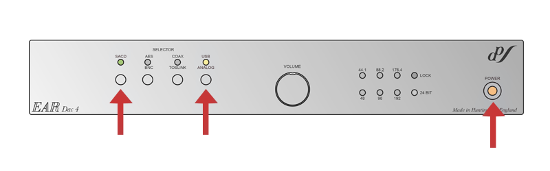 EAR Dac 4 | Firmware Check Power On